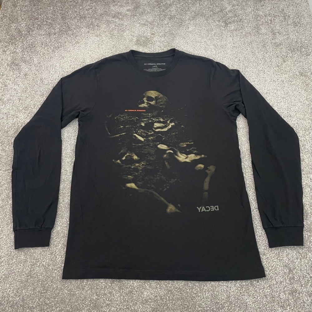 My Chemical Romance T Shirt Mens Large Decay 2022 Tour Black Long Sleeve Concert